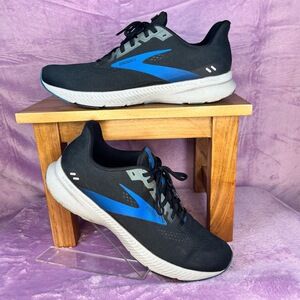 Brooks Launch 8 Mens Size 12‎ Black Running Blue Accents Athletic Performance